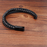 Punk Men Braid Bracelet Leather Stone Beaded Bangle
