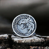 Punk Men Finger Ring Copper Animal Wolf Head Game Hunter Wolf Claw J...