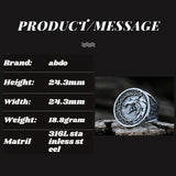 Punk Men Finger Ring Copper Animal Wolf Head Game Hunter Wolf Claw J...