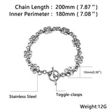 Punk Men Jewelry Stainless Steel Chain Bracelet Charm Gift