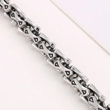 Punk Men Stainless Steel Retro Bone Bracelet Titanium Steel Men's Cuban Bracelet