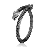 Punk Wolf Titanium Steel Bracelets Cuff