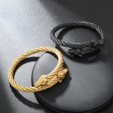 Punk Wolf Titanium Steel Bracelets Cuff