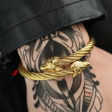 Punk Wolf Titanium Steel Bracelets Cuff