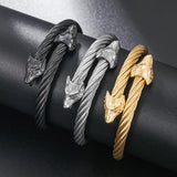 Punk Wolf Titanium Steel Bracelets Cuff