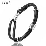 Punk Zodiac Leather Cord Bracelets Unisex Wristband Anniversary Jewelry
