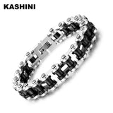 Punk Men's Chain Bracelet Biker Motorcycle Stainless Steel Jewelry