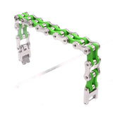 Green Biker Bicycle Chain Link Bracelet Stainless Steel Jewelry