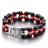 Punk Men's Chain Link Bracelet Stainless Steel Jewelry Gift