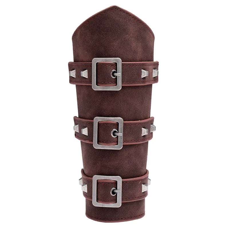 Riveted Wide Leather Bracelet for Men and Women