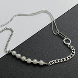 Punk Men's Stainless Steel Chain Necklace Beads Choker Jewelry