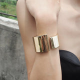 Punk Metal Asymmetry Cuff Bangles Statement Bracelet Women Jewelry