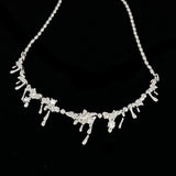 Punk Metal Clavicle Chain Silver Necklace
