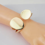 Punk Metal Cuff Bangle Statement Open Alloy Bracelet for Women