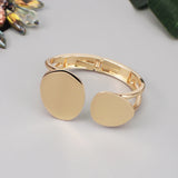 Punk Metal Cuff Bangle Statement Open Alloy Bracelet for Women