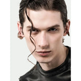 Punk Metal Gear Earrings Hollow Ear Clip Unique Jewelry