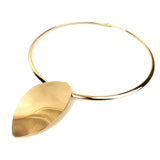 Punk Metal Geometric Torques Chokers Necklaces For Women Oval Alloy Statement