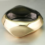 Punk Metal Geometric Cuff Bracelets Glossy Surface Statement Bangle Jewelry
