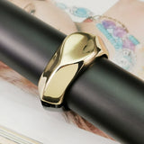 Punk Metal Geometric Cuff Bracelets Glossy Surface Statement Bangle Jewelry