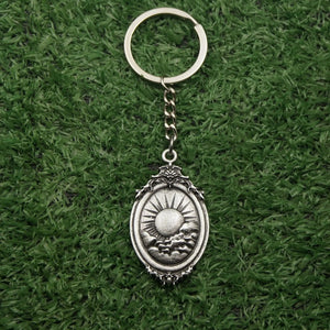 Punk Metal Sun Moon Mountain Keychain