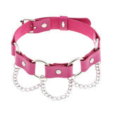 Punk Metal Tassel Rose Chain Necklace Spiked Collar