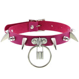 Punk Metal Tassel Rose Chain Necklace Spiked Collar