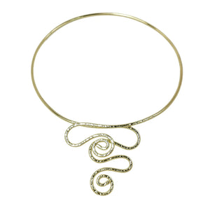 Snake Shape Punk Metal Torques Choker Necklace