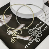 Snake Shape Punk Metal Torques Choker Necklace