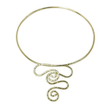 Snake Shape Punk Metal Torques Choker Necklace
