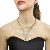 Punk Metal Torsion Choker Necklace Statement Rigid Alloy Chain