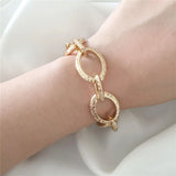 Miami Cuban Snake Chain Bracelet Bangle Heavy Metal Chunky Lock Bracelets