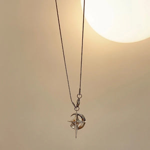 Punk Moon Star Pendant Necklace Sweet Clavicle Chain Necklace