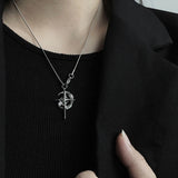 Punk Moon Star Pendant Necklace Sweet Clavicle Chain Necklace