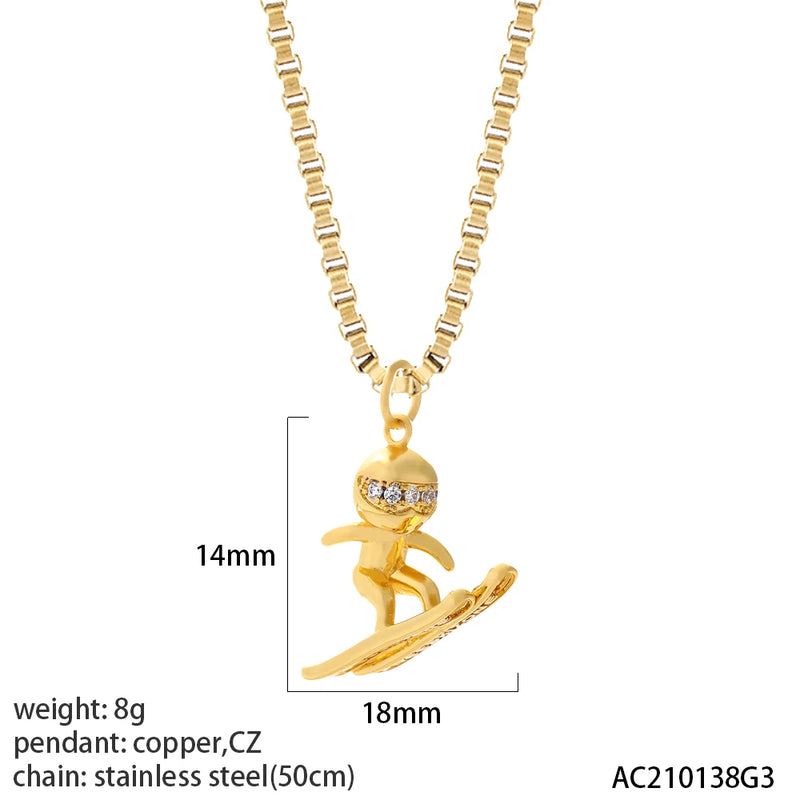 Punk Motorcycle Culture Locomotive Necklace for Women