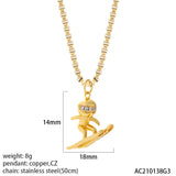 Punk Motorcycle Culture Locomotive Necklace for Women