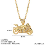 Punk Motorcycle Statement Necklace Hip Hop Sport Long Chains