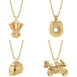 Punk Motorcycle Statement Necklace Hip Hop Sport Long Chains