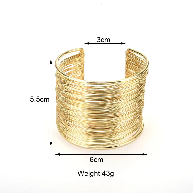 Punk Metal Wires Strings Bracelets For Women