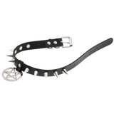 Punk Rivet Star Pendant Choker Leather Necklace