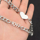 Heart Stainless Steel Punk Necklace Collar Chain Gift Xmas