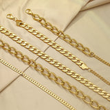 Stainless Steel Punk Necklace & Bracelet Set, Tarnish Resistant