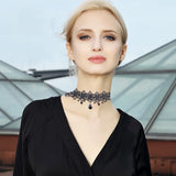 Punk Lace Beads Choker Pendant Steampunk Gothic Collar Necklace