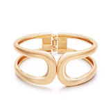 Punk Wide Wire Bracelet Hollow Charms Statement Cuff Bangle