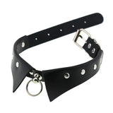 Punk O-ring Pendant Leather Choker Necklace