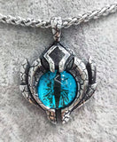 Punk Devil's Eye Pendant Necklace Titanium & Stainless Steel Drop VGN015