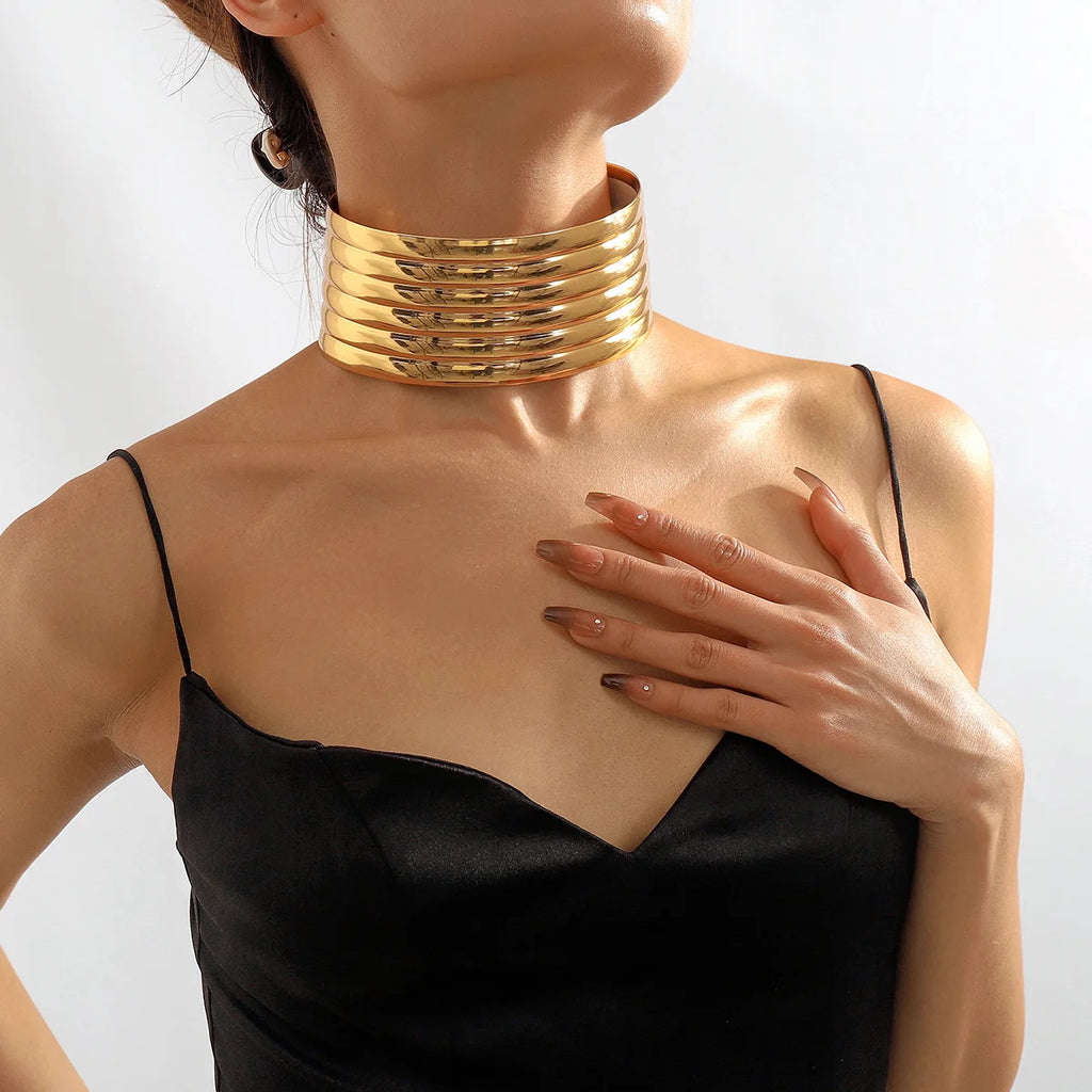 Punk Indian Leather Necklace Vintage Torques Bijoux Africain Statement Choker