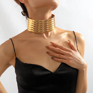 Punk Indian Leather Necklace Vintage Torques Bijoux Africain Statement Choker