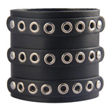 Punk PU Leather Bracelet Retro Wide Cuff Wristband Gift