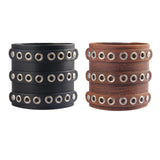 Punk PU Leather Bracelet Retro Wide Cuff Wristband Gift