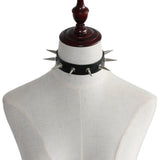 Punk Gothic PU Leather Choker Necklace for Halloween Costume Anime Cosplay